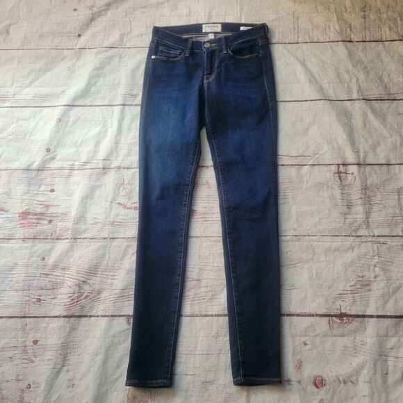 Frame Le Skinny de Jeanne in Marshall Wash Size 25 - Picture 4 of 7